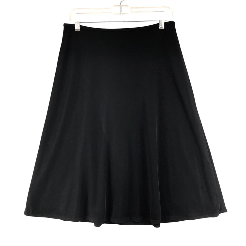 T Tadashi Shoji Womens Size M Skirt A Line Fully Lined Rear Zip Black USA Made